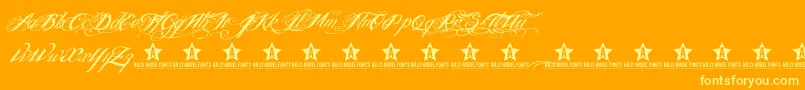 Inkitmt Font – Yellow Fonts on Orange Background