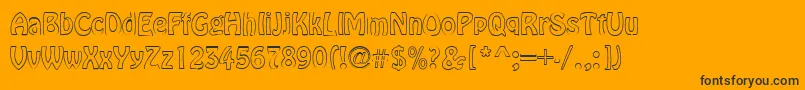 BrookeRegular Font – Black Fonts on Orange Background