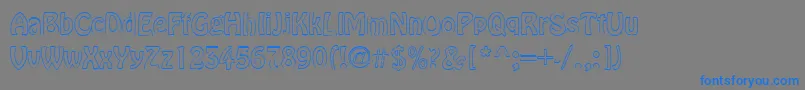 BrookeRegular Font – Blue Fonts on Gray Background