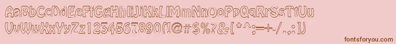 Шрифт BrookeRegular – коричневые шрифты на розовом фоне