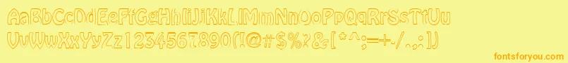 BrookeRegular Font – Orange Fonts on Yellow Background