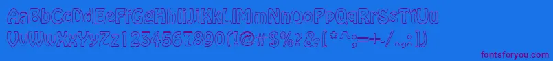 BrookeRegular Font – Purple Fonts on Blue Background