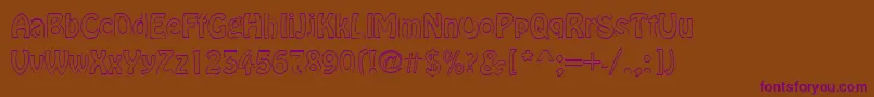 BrookeRegular Font – Purple Fonts on Brown Background