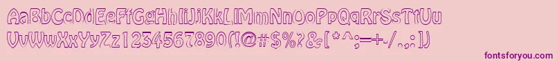 Шрифт BrookeRegular – фиолетовые шрифты на розовом фоне
