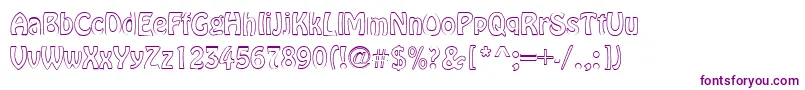 フォントBrookeRegular – 白い背景に紫のフォント
