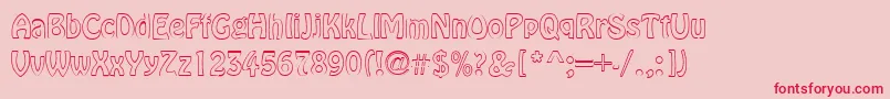 BrookeRegular Font – Red Fonts on Pink Background