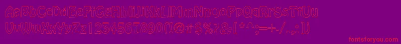 BrookeRegular Font – Red Fonts on Purple Background