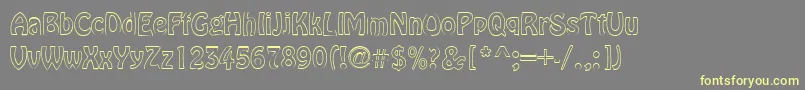 BrookeRegular-fontti – keltaiset fontit harmaalla taustalla