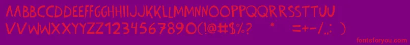 TotallyOilsome Font – Red Fonts on Purple Background