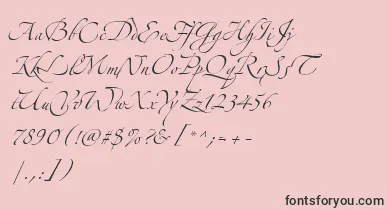 AlexandraZeferinoThree font – Black Fonts On Pink Background