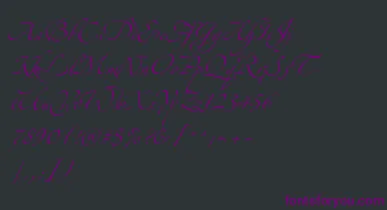 AlexandraZeferinoThree font – Purple Fonts On Black Background