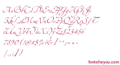AlexandraZeferinoThree font – Red Fonts