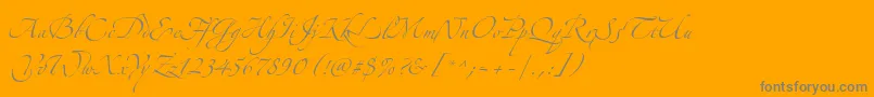 フォントAlexandraZeferinoThree – オレンジの背景に灰色の文字