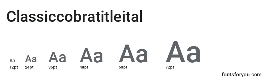 Размеры шрифта Classiccobratitleital