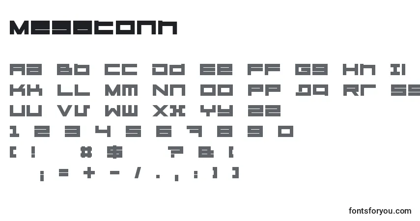 Шрифт Megatonh – алфавит, цифры, специальные символы