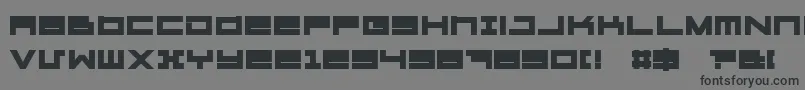 フォントMegatonh – 黒い文字の灰色の背景