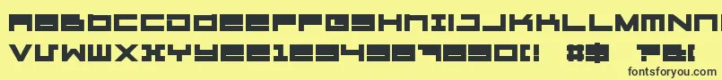 Police Megatonh – polices noires sur fond jaune