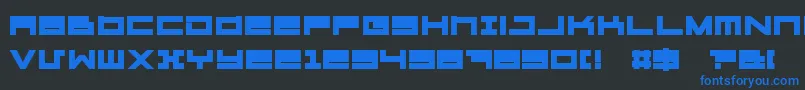 フォントMegatonh – 黒い背景に青い文字