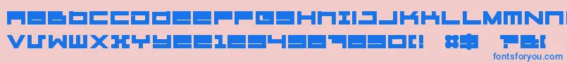 フォントMegatonh – ピンクの背景に青い文字