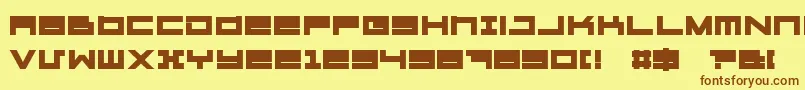 Megatonh Font – Brown Fonts on Yellow Background