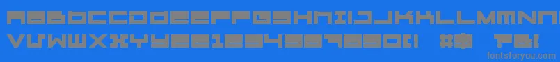 フォントMegatonh – 青い背景に灰色の文字