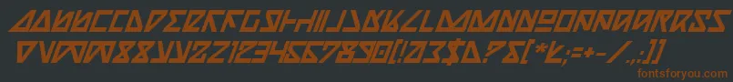 Nickbi-fontti – ruskeat fontit mustalla taustalla