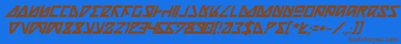 More about Nickbi Font Nickbi Font – Brown Fonts on Blue Background