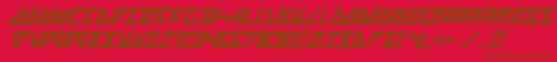 Nickbi Font – Brown Fonts on Red Background