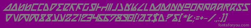Nickbi-Schriftart – Graue Schriften auf violettem Hintergrund