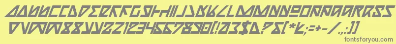 Nickbi Font – Gray Fonts on Yellow Background