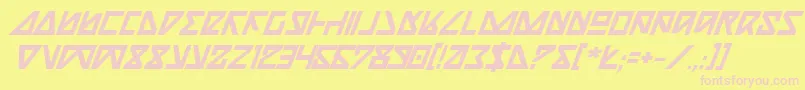 Nickbi Font – Pink Fonts on Yellow Background