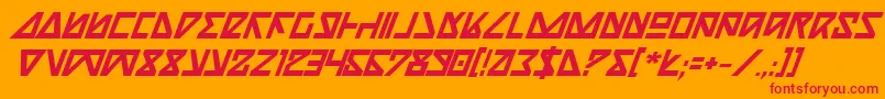 Nickbi Font – Red Fonts on Orange Background