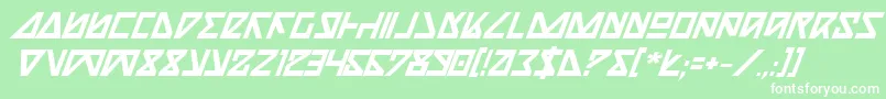 Nickbi Font – White Fonts on Green Background