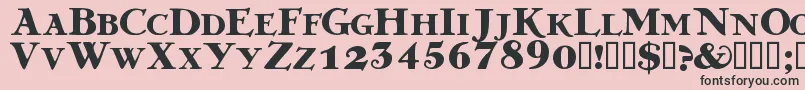 フォントGrekdb – ピンクの背景に黒い文字