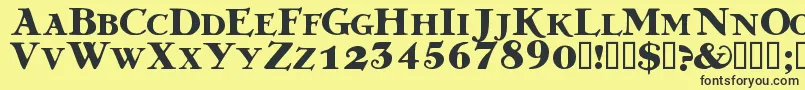 Grekdb Font – Black Fonts on Yellow Background