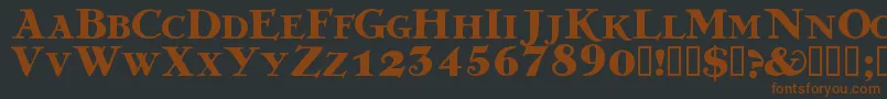 Grekdb Font – Brown Fonts on Black Background