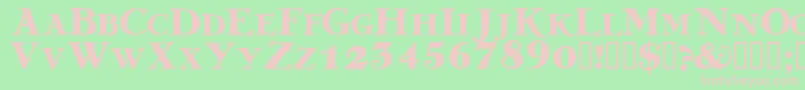 Grekdb Font – Pink Fonts on Green Background