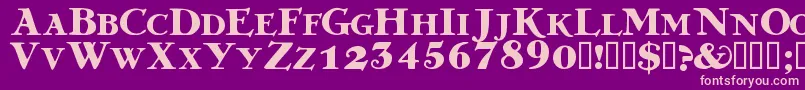 Grekdb Font – Pink Fonts on Purple Background