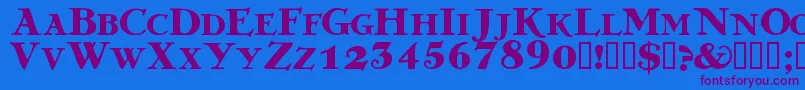 Grekdb Font – Purple Fonts on Blue Background