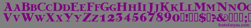 Grekdb-fontti – violetit fontit harmaalla taustalla