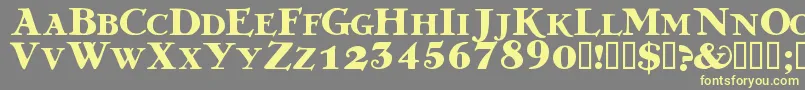 Grekdb Font – Yellow Fonts on Gray Background