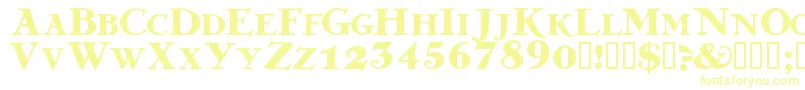 Шрифт Grekdb – жёлтые шрифты