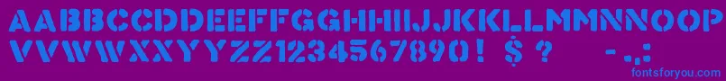 Knowyour Font – Blue Fonts on Purple Background