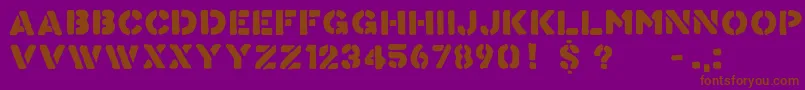 Knowyour Font – Brown Fonts on Purple Background