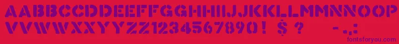 Knowyour Font – Purple Fonts on Red Background