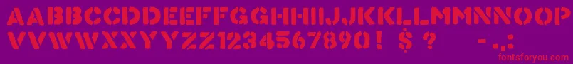 Knowyour Font – Red Fonts on Purple Background