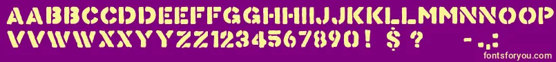 Knowyour Font – Yellow Fonts on Purple Background