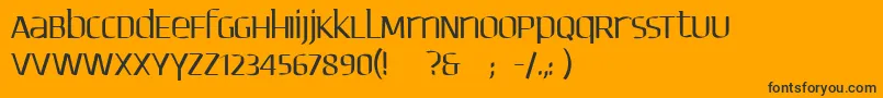 フォントRedhead – 黒い文字のオレンジの背景
