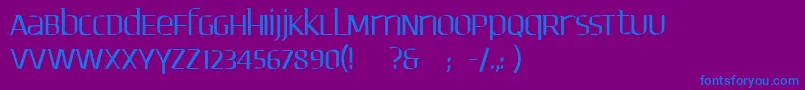 フォントRedhead – 紫色の背景に青い文字