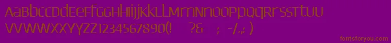 フォントRedhead – 紫色の背景に茶色のフォント
